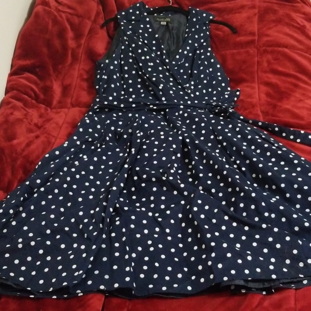 Polka Dotted A-Line Dress